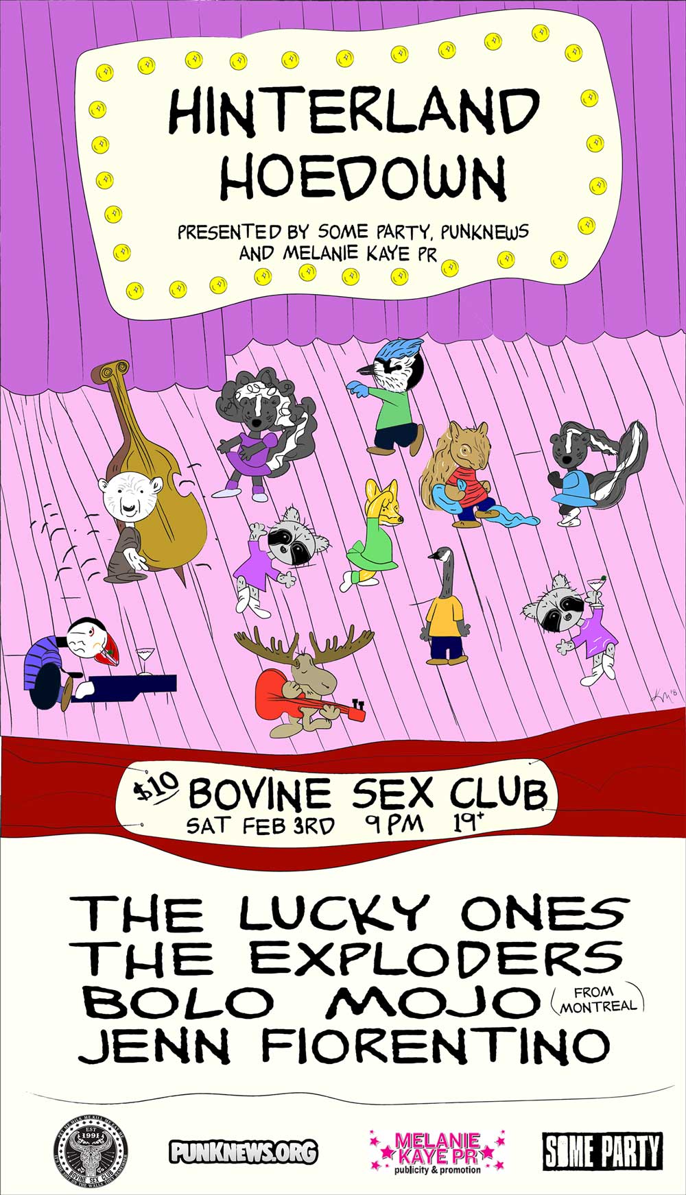 Hinterland Hoedown, February 3, 2018 at the Bovine Sex Club